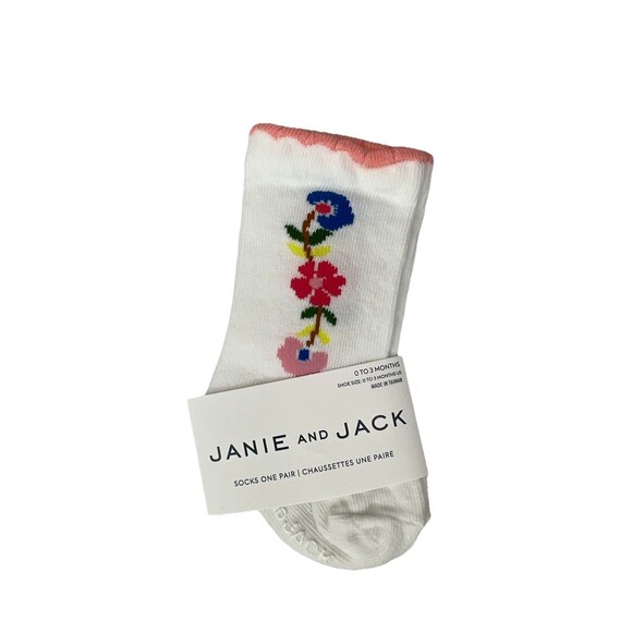 Janie and Jack Other - NWT Janie and Jack white floral socks 0-3 months